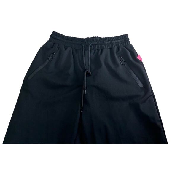 shosho Black Active Joggers Sz Small Stretch Activewear Pants Zippered Pockets - Picture 5 of 7